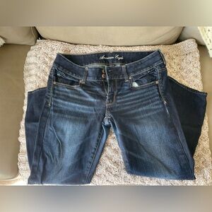 American Eagle artist crop jeans